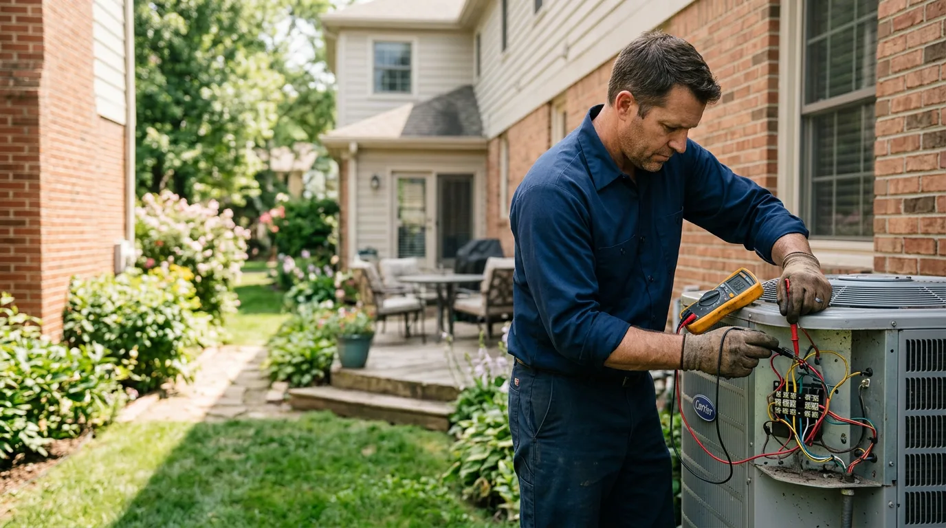 HVAC technician working near Hiwassee, VA